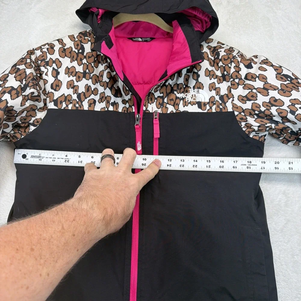 The North Face Girls Snowquest Plus Ski Jacket L 14/16 Leopard DryVent Insulated
